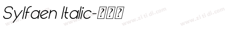 Sylfaen Italic字体转换